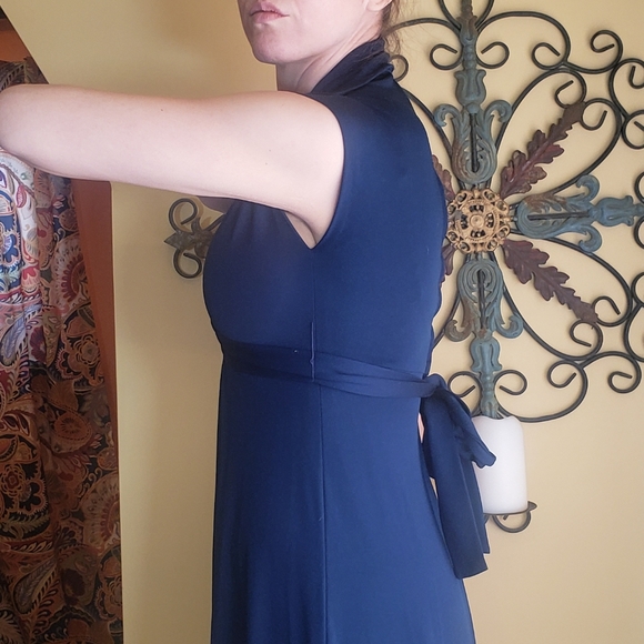 Vintage Navy Blue Dress, Sz S - Picture 8 of 11
